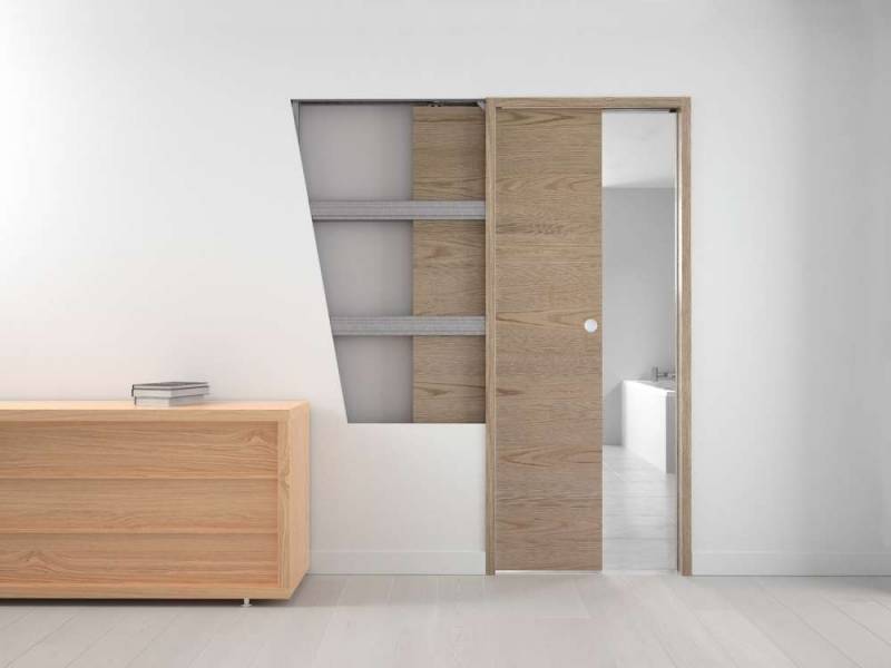 Porte intérieure chassis à galandage Lyon  Décibois