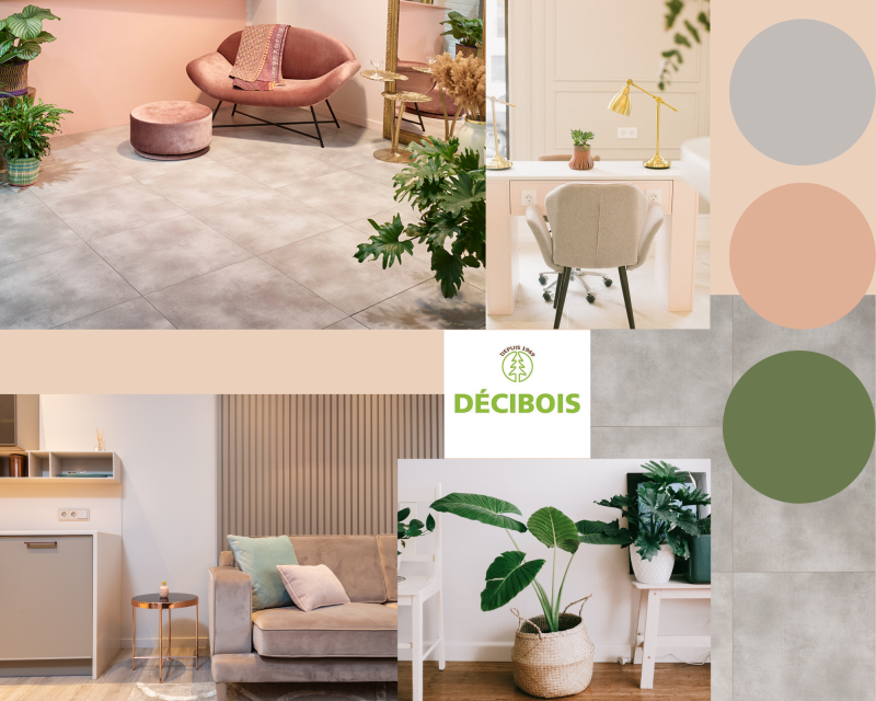 Sol vinyle style dalle carrelage