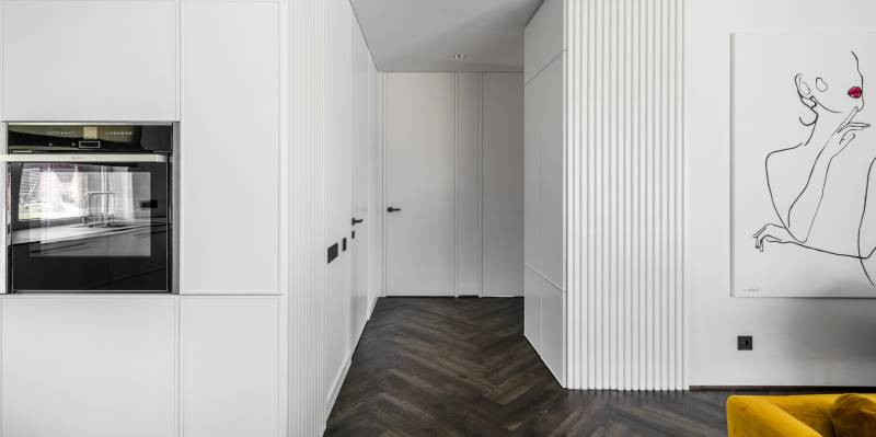 Panneaux muraux en bois blanc