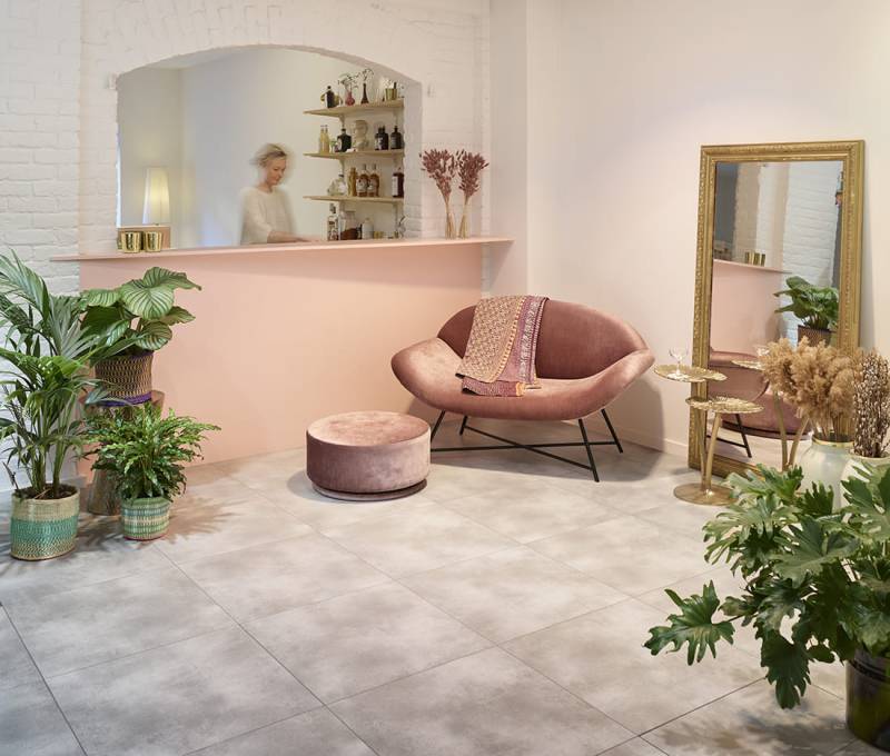 Sol vinyle style dalle carrelage Lyon